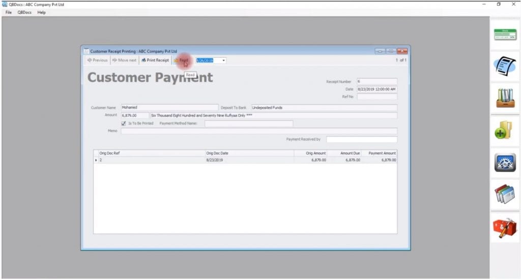 QBDocs Receipts